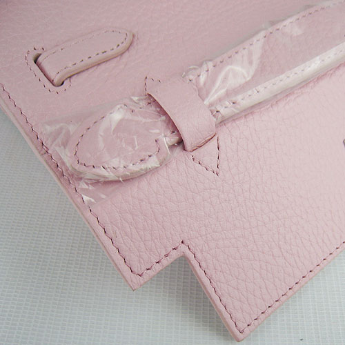 AAA Hermes Kelly 22 CM France Leather Handbag Pink H008 On Sale - Click Image to Close